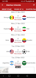 Scores Football World Cup 2022