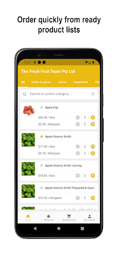 Android application The Fresh Fruit Team screenshort