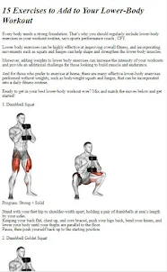 How to Do Lower Body Workout