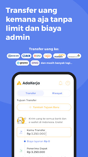 AdaKerja:Absensi-Gaji-Transfer Screen 2