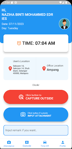 clockr+ Screen 3
