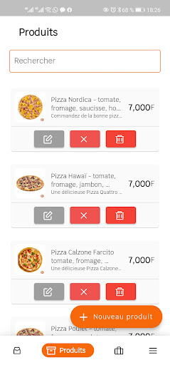 Android application Vendeur Sodishop Express screenshort