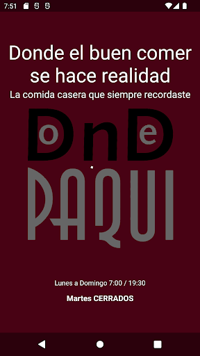 Android application Donde Paqui screenshort