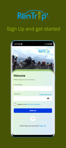Android application RenTrip - Bike & Car Rentals screenshort