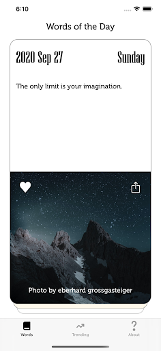 Words of the Day Screen 3