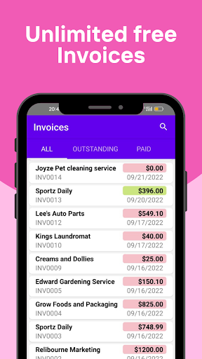 Android application Facture facile & Invoice screenshort