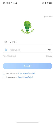 Android application Eligugu Metering screenshort