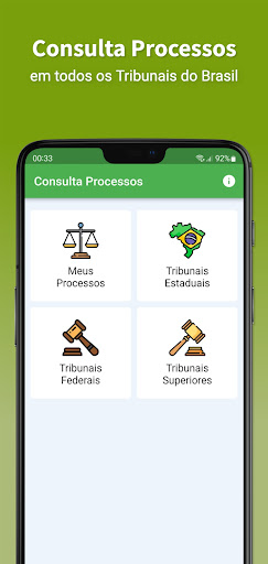 Android application Consulta Processos screenshort