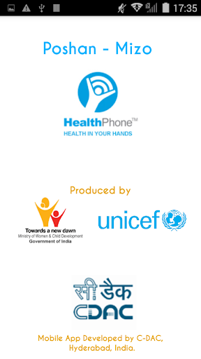 Android application Poshan Mizo HealthPhone screenshort