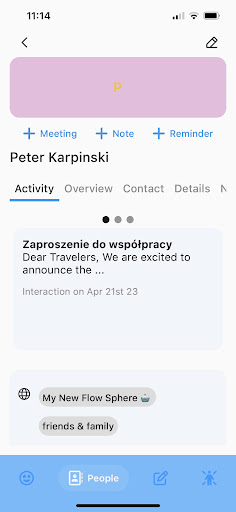 Android application Relatable CRM screenshort