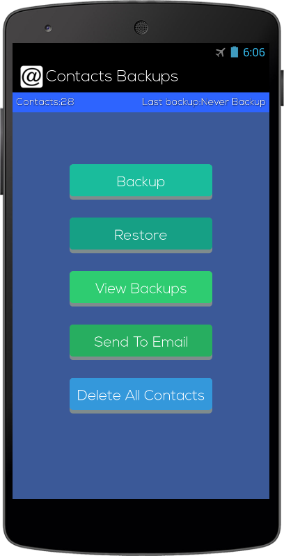 Android application Easy Backup & Restore screenshort
