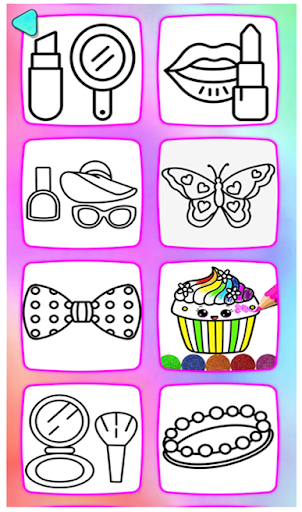 Beauty Glitter coloring game Screen 2