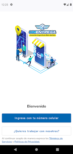 Android application Mensajeria Unientrega screenshort