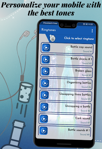 Bottle sounds, bottle tones Screen 3