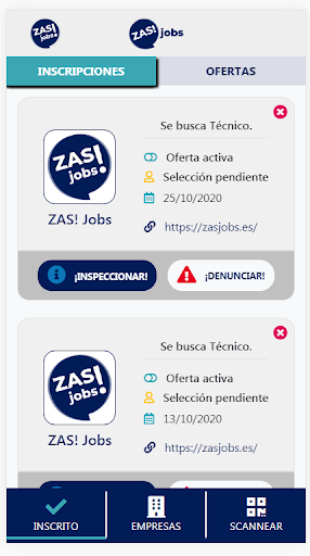 Android application ZAS! Jobs screenshort