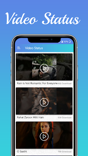 Android application Video Status - Video, Text screenshort