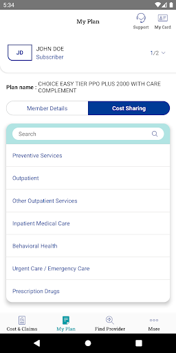 MGB Health Plan Member Screen 3