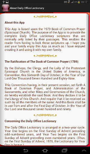 Daily Office Lectionary