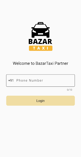 Android application BazarTaxi Partner screenshort