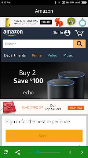 ShopBrowser Screen 2