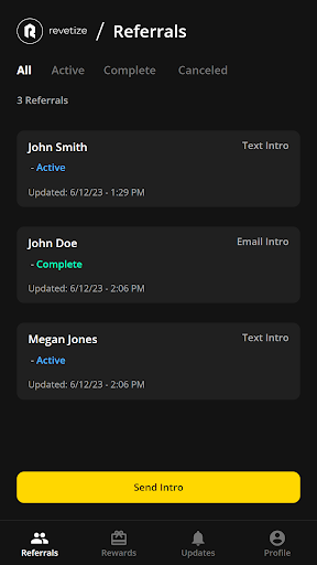Android application Connect VIP screenshort