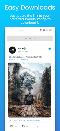 Android application TweetToImage screenshort