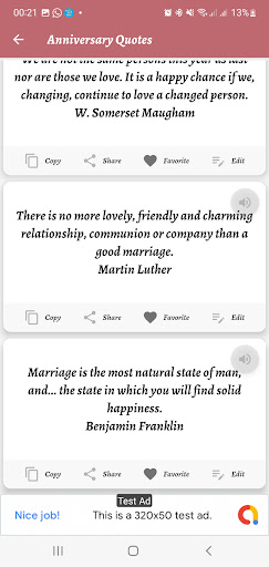 Quotes and Status Screen 2