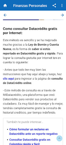 Perfil de Crédito Colombia Screen 2
