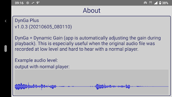 DynGa Plus - dynamic gain audio player
