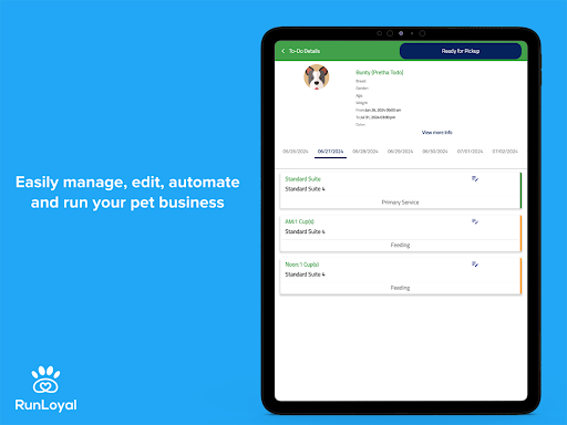 Screenshot of RunLoyal Staff App