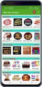 Stickers de año nuevo 2023