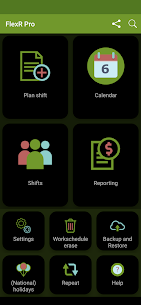 Shift Work Calendar (FlexR Pro) APK (نسخه پولی/کامل) 2