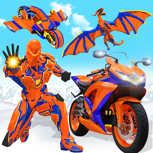 Android application Snow Bike Transform Robot Game screenshort