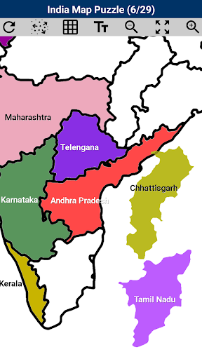 India Map Puzzle Screen 2