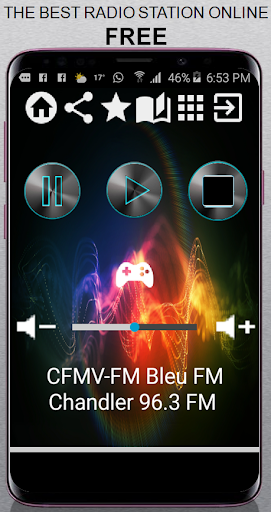 Android application CFMV-FM Bleu FM Chandler 96.3 screenshort
