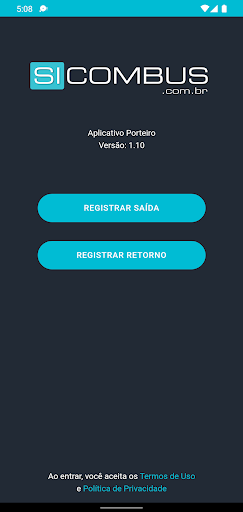 Android application SICOMBUS Porteiro screenshort