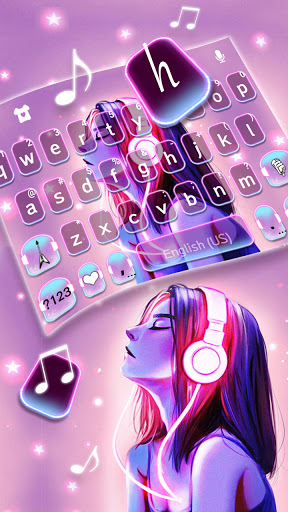 Neon Music Girl Theme Screen 2