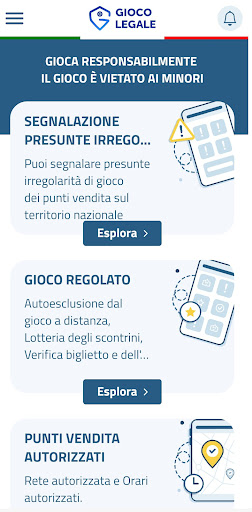 Android application Gioco legale screenshort