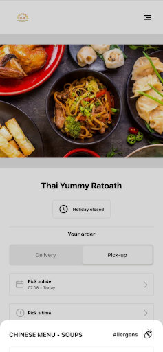 Android application Thai Yummy Ratoath screenshort