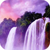 Lilac waterfall live wallpaper icon