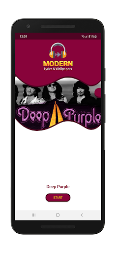 Android application Deep Purple Lyrics & Wallpaper screenshort
