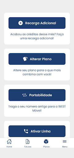 Android application WEST Móvel screenshort