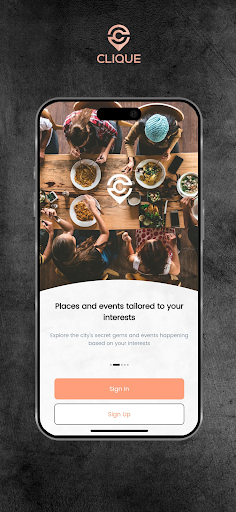 Android application Clique screenshort