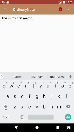 Android application OrdinaryNote screenshort
