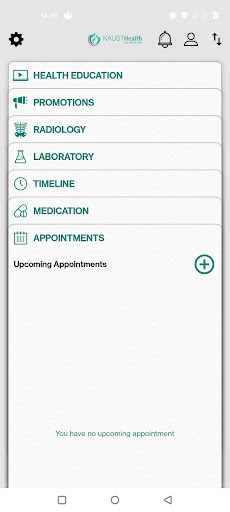 Android application KAUST Health screenshort