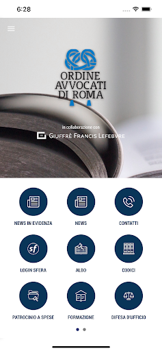Android application Ordine Avvocati Roma screenshort