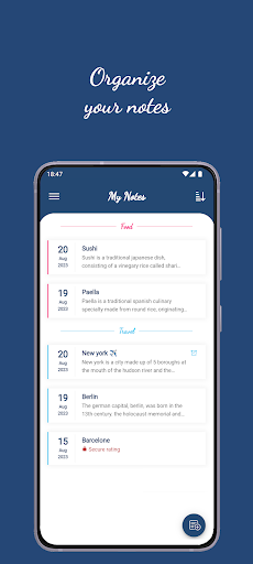 Android application My-notes - Notes and lists screenshort