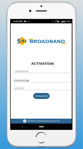 Android application SITI Broadband Partner screenshort