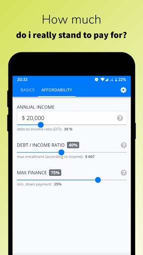 Loaner | Mortgage calculator Screen 2