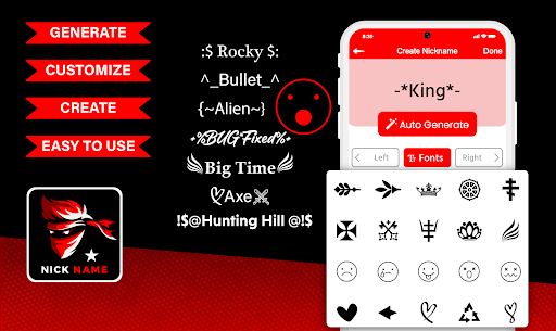 Stylish Nickname Generator App Screen 3
